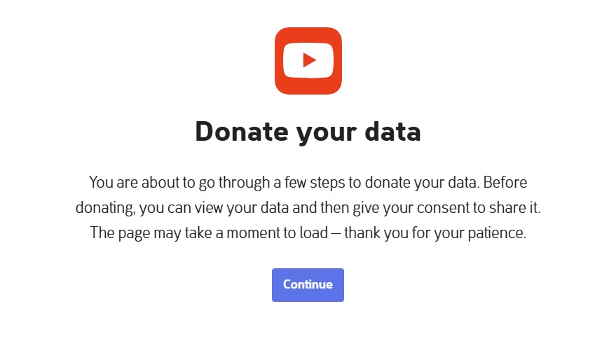 process of data donation study